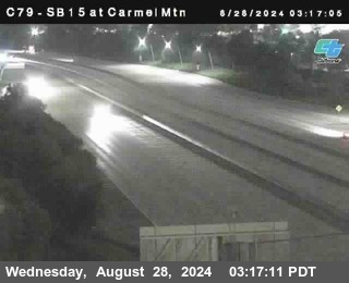 NB 15 at Carmel Mountain Rd.