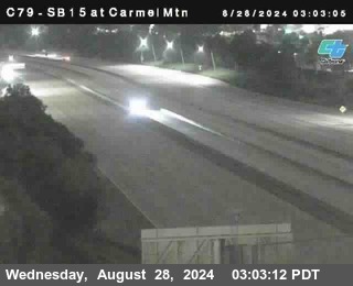 NB 15 at Carmel Mountain Rd.