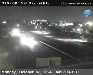 NB 15 at Carmel Mountain Rd.