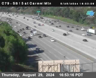 NB 15 at Carmel Mountain Rd.