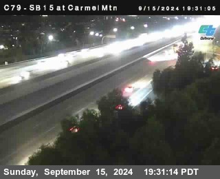 NB 15 at Carmel Mountain Rd.