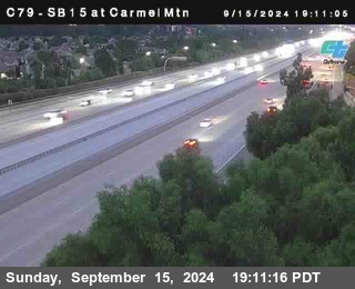 NB 15 at Carmel Mountain Rd.