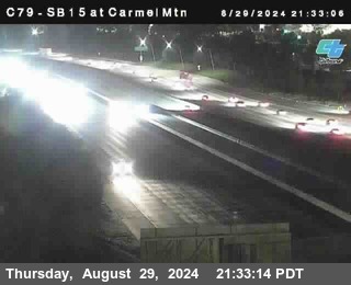 NB 15 at Carmel Mountain Rd.