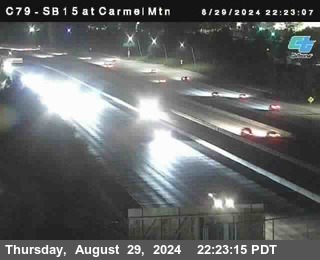 NB 15 at Carmel Mountain Rd.