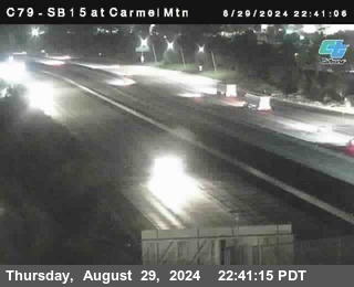 NB 15 at Carmel Mountain Rd.