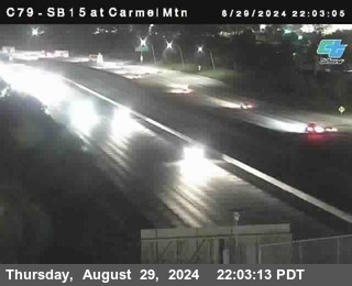 NB 15 at Carmel Mountain Rd.