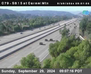 NB 15 at Carmel Mountain Rd.