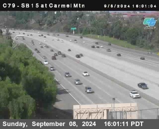 NB 15 at Carmel Mountain Rd.