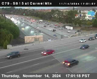 NB 15 at Carmel Mountain Rd.