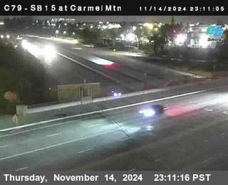 NB 15 at Carmel Mountain Rd.