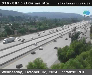 NB 15 at Carmel Mountain Rd.