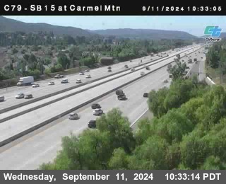 NB 15 at Carmel Mountain Rd.