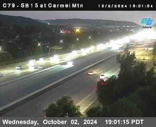 NB 15 at Carmel Mountain Rd.