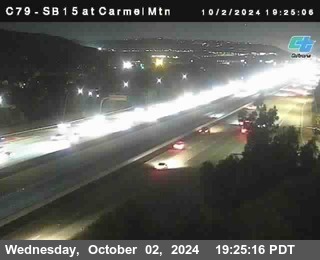 NB 15 at Carmel Mountain Rd.