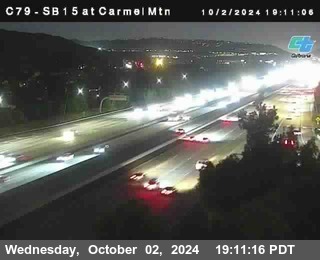 NB 15 at Carmel Mountain Rd.