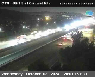 NB 15 at Carmel Mountain Rd.