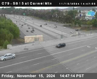 NB 15 at Carmel Mountain Rd.