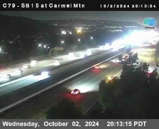 NB 15 at Carmel Mountain Rd.