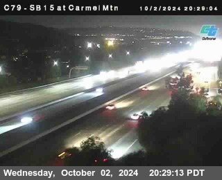 NB 15 at Carmel Mountain Rd.