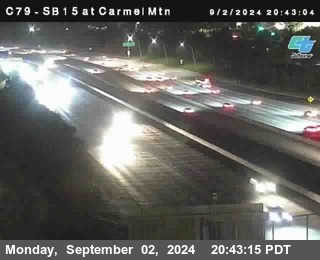 NB 15 at Carmel Mountain Rd.