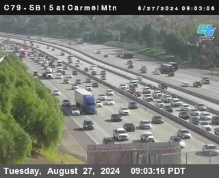 NB 15 at Carmel Mountain Rd.