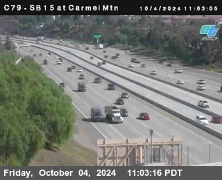 NB 15 at Carmel Mountain Rd.