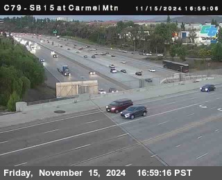 NB 15 at Carmel Mountain Rd.