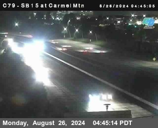 NB 15 at Carmel Mountain Rd.