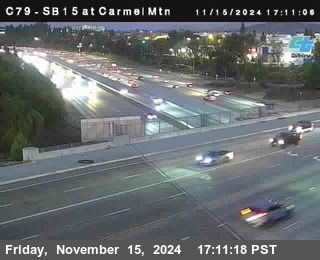 NB 15 at Carmel Mountain Rd.