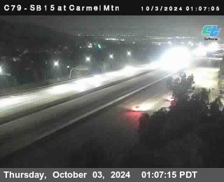 NB 15 at Carmel Mountain Rd.