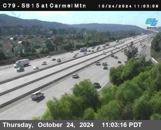 NB 15 at Carmel Mountain Rd.