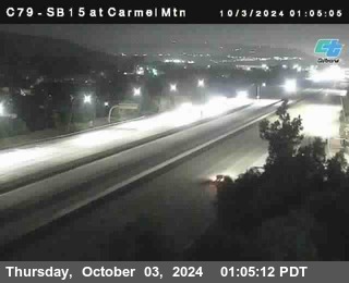 NB 15 at Carmel Mountain Rd.