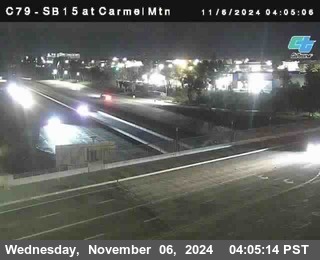 NB 15 at Carmel Mountain Rd.