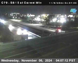 NB 15 at Carmel Mountain Rd.