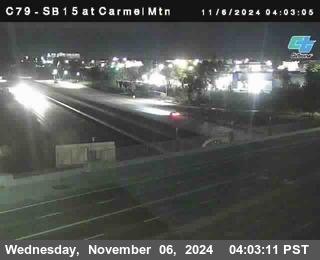 NB 15 at Carmel Mountain Rd.