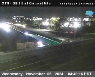 NB 15 at Carmel Mountain Rd.