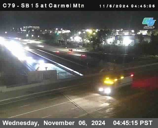 NB 15 at Carmel Mountain Rd.