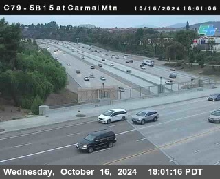 NB 15 at Carmel Mountain Rd.