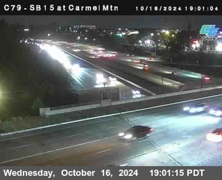 NB 15 at Carmel Mountain Rd.