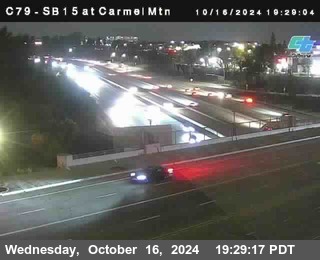 NB 15 at Carmel Mountain Rd.