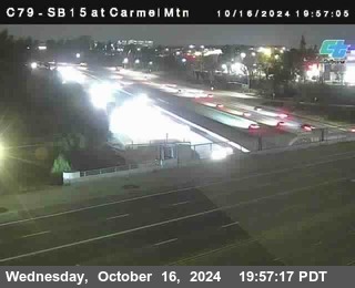 NB 15 at Carmel Mountain Rd.