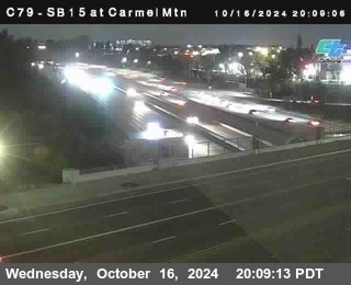 NB 15 at Carmel Mountain Rd.