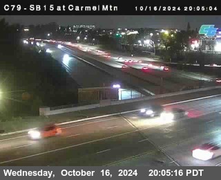 NB 15 at Carmel Mountain Rd.