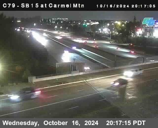 NB 15 at Carmel Mountain Rd.