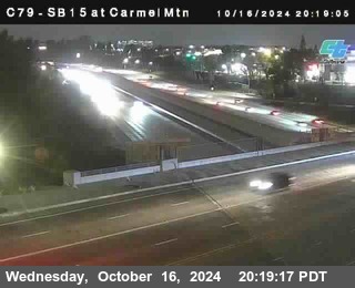 NB 15 at Carmel Mountain Rd.