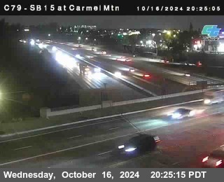 NB 15 at Carmel Mountain Rd.