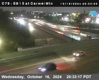 NB 15 at Carmel Mountain Rd.