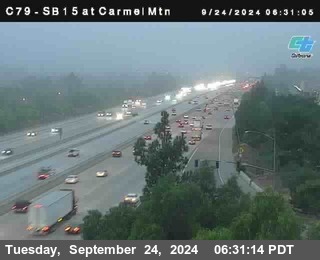 NB 15 at Carmel Mountain Rd.