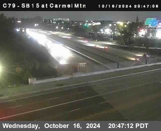 NB 15 at Carmel Mountain Rd.