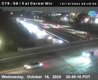 NB 15 at Carmel Mountain Rd.